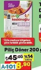 PİLİÇ/TAVUK DÖNER 200G